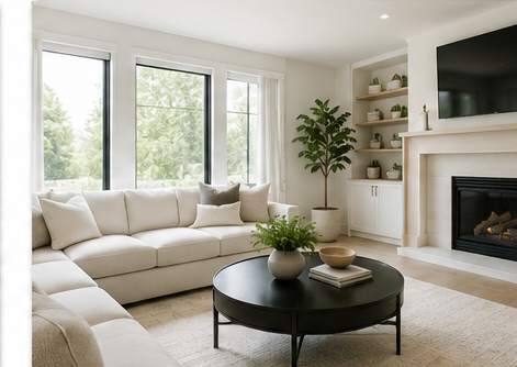 Light-filled modern living room